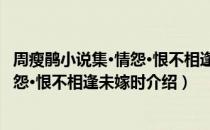 周瘦鹃小说集·情怨·恨不相逢未嫁时（关于周瘦鹃小说集·情怨·恨不相逢未嫁时介绍）