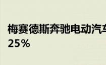 梅赛德斯奔驰电动汽车预计将弥补其销售额的25％