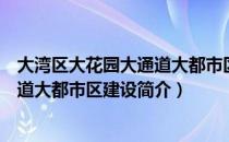 大湾区大花园大通道大都市区建设（关于大湾区大花园大通道大都市区建设简介）