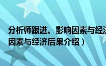 分析师跟进、影响因素与经济后果（关于分析师跟进、影响因素与经济后果介绍）