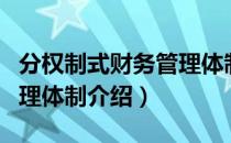 分权制式财务管理体制（关于分权制式财务管理体制介绍）