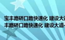 宝丰路硚口路快速化 建设大道—京汉大道改造工程（关于宝丰路硚口路快速化 建设大道—京汉大道改造工程）