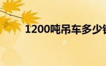 1200吨吊车多少钱（1200吨吊车）