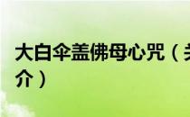 大白伞盖佛母心咒（关于大白伞盖佛母心咒简介）