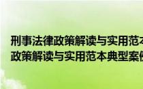 刑事法律政策解读与实用范本典型案例全书（关于刑事法律政策解读与实用范本典型案例全书介绍）