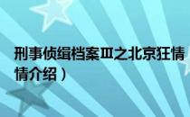 刑事侦缉档案Ⅲ之北京狂情（关于刑事侦缉档案Ⅲ之北京狂情介绍）