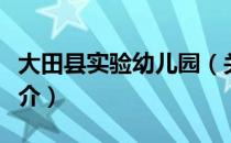 大田县实验幼儿园（关于大田县实验幼儿园简介）