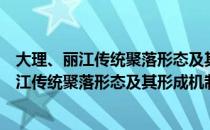 大理、丽江传统聚落形态及其形成机制研究（关于大理、丽江传统聚落形态及其形成机制研究简介）