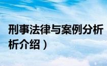 刑事法律与案例分析（关于刑事法律与案例分析介绍）