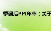 季调后PPI年率（关于季调后PPI年率介绍）