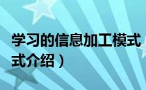 学习的信息加工模式（关于学习的信息加工模式介绍）