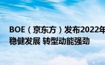 BOE（京东方）发布2022年半年度报告:直面挑战实现业务稳健发展 转型动能强劲