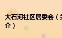 大石河社区居委会（关于大石河社区居委会简介）