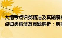 大纲考点归类精洁及真题解析：刑事诉讼法卷（关于大纲考点归类精洁及真题解析：刑事诉讼法卷简介）