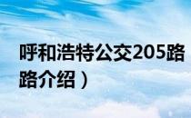 呼和浩特公交205路（关于呼和浩特公交205路介绍）