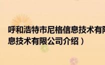 呼和浩特市尼格信息技术有限公司（关于呼和浩特市尼格信息技术有限公司介绍）