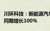 川环科技：新能源汽车配套产品产销量比去年同期增长100%