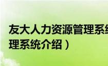 友大人力资源管理系统（关于友大人力资源管理系统介绍）