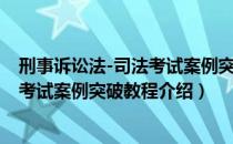 刑事诉讼法-司法考试案例突破教程（关于刑事诉讼法-司法考试案例突破教程介绍）