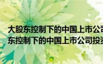 大股东控制下的中国上市公司投资行为特征研究（关于大股东控制下的中国上市公司投资行为特征研究简介）