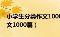 小学生分类作文1000篇（关于小学生分类作文1000篇）