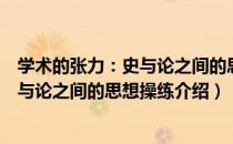 学术的张力：史与论之间的思想操练（关于学术的张力：史与论之间的思想操练介绍）