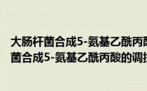 大肠杆菌合成5-氨基乙酰丙酸的调控机制研究（关于大肠杆菌合成5-氨基乙酰丙酸的调控机制研究简介）