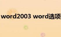 word2003 word选项（word2003 dopdf）