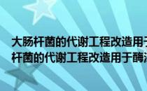 大肠杆菌的代谢工程改造用于酶法生产谷氨酰胺（关于大肠杆菌的代谢工程改造用于酶法生产谷氨酰胺简介）