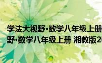 学法大视野·数学八年级上册 湘教版2018版（关于学法大视野·数学八年级上册 湘教版2018版介绍）