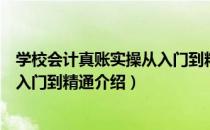 学校会计真账实操从入门到精通（关于学校会计真账实操从入门到精通介绍）