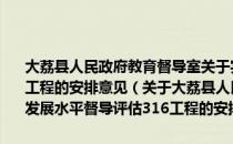 大荔县人民政府教育督导室关于实施陕西省学校发展水平督导评估316工程的安排意见（关于大荔县人民政府教育督导室关于实施陕西省学校发展水平督导评估316工程的安排意见简介）