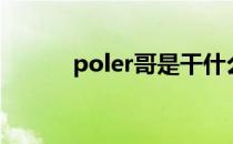 poler哥是干什么的（poler哥）