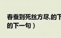 春蚕到死丝方尽,的下一句（春蚕到死丝方尽的下一句）