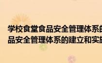 学校食堂食品安全管理体系的建立和实施（关于学校食堂食品安全管理体系的建立和实施介绍）