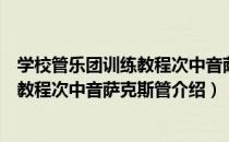 学校管乐团训练教程次中音萨克斯管（关于学校管乐团训练教程次中音萨克斯管介绍）