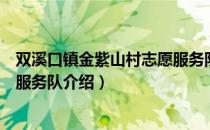 双溪口镇金紫山村志愿服务队（关于双溪口镇金紫山村志愿服务队介绍）