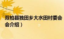 双柏县独田乡大水田村委会（关于双柏县独田乡大水田村委会介绍）