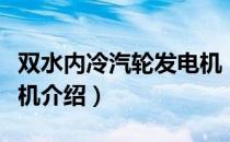 双水内冷汽轮发电机（关于双水内冷汽轮发电机介绍）