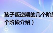 孩子叛逆期的几个阶段（关于孩子叛逆期的几个阶段介绍）