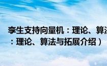 孪生支持向量机：理论、算法与拓展（关于孪生支持向量机：理论、算法与拓展介绍）