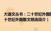 大语文丛书：二十世纪外国散文精选（关于大语文丛书：二十世纪外国散文精选简介）