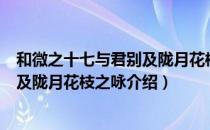 和微之十七与君别及陇月花枝之咏（关于和微之十七与君别及陇月花枝之咏介绍）