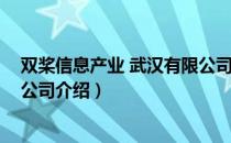 双桨信息产业 武汉有限公司（关于双桨信息产业 武汉有限公司介绍）