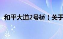 和平大道2号桥（关于和平大道2号桥介绍）