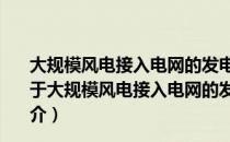 大规模风电接入电网的发电计划决策理论与方法的研究（关于大规模风电接入电网的发电计划决策理论与方法的研究简介）