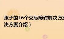 孩子的16个交际障碍解决方案（关于孩子的16个交际障碍解决方案介绍）