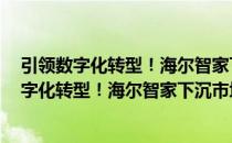 引领数字化转型！海尔智家下沉市场增幅为行业4倍引领数字化转型！海尔智家下沉市场增幅为行业4倍