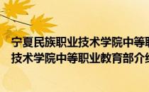 宁夏民族职业技术学院中等职业教育部（关于宁夏民族职业技术学院中等职业教育部介绍）