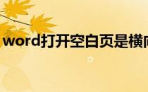 word打开空白页是横向的（word打开空白）